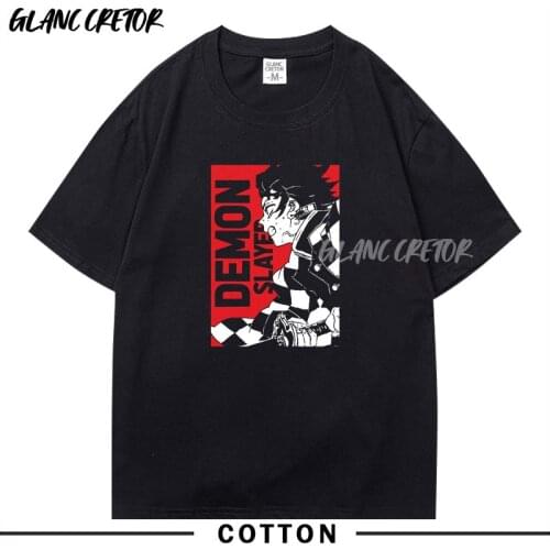 2021 T-Shirt Cool Kimetsu no Yaiba Graphic Print Tee Homme Japanese Anime Style Tshirt Plus Size Soft Tops T-Shirt Men