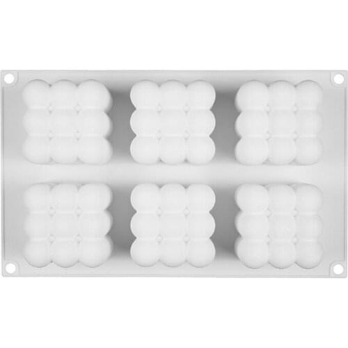 6 Cavity Mousse Silicone Mold 3D Cake Mold Chocolate Baking Mold Dessert Cake