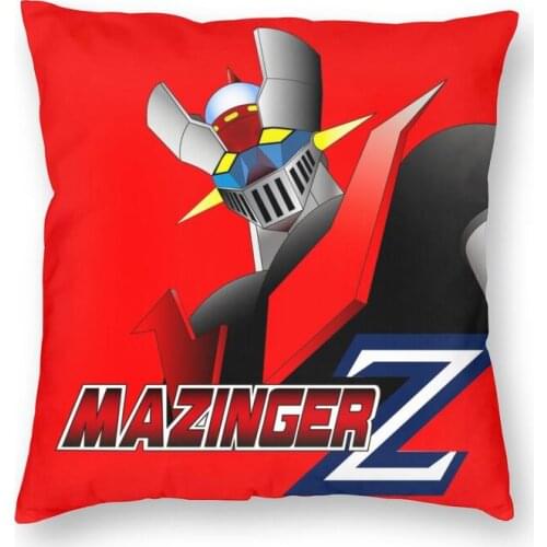 Mazinger Z Cushion Cover 40x40cm Home Decorative Printing UFO Robot Anime Manga Throw Pillow Case for Living Room Double-sided