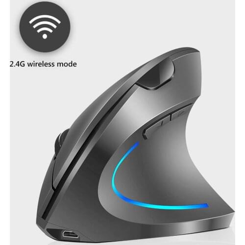 Ergonomic Vertical Wireless Mouse Adjustable 2400DPI Touch Optical 2.4GHZ USB Wireless Gaming Mouse Mice For PC Laptop Computer