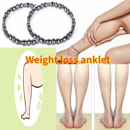 European and American Elegant Temperament Outstanding Unisex Weight Loss Bracelet Anklet Black Geometric Round Bead Anklet