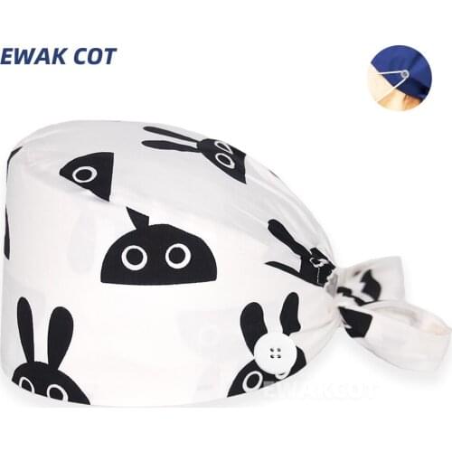 Unisex Surgical Caps Reusable Nursing Hats Lab Beauty Salon Workers Adjustable Uniform Accessories Scrub cap for Women & Men New