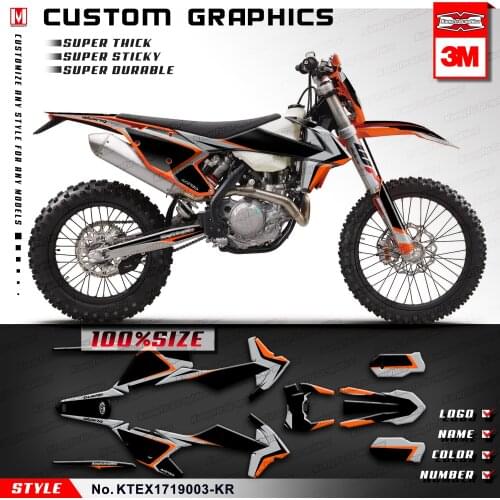 KUNGFU GRAPHICS Motocross Sticker Kit Personalised Decal for 125 150 250 300 350 450 500 EXC F EXC-F XCW XC-W 2017 2018 2019