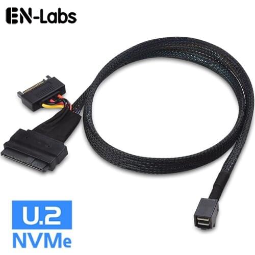 Cable SFF 8643 to U.2 SFF 8639 NVMe PCIe SSD Adpater with SATA Power U2 SFF-8639 to HD Mini SAS 12G SFF-8643 Motherboard Convert