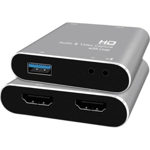 4K Audio Video Capture Card, USB 3.0 HDMI Video Capture Device, Full HD 1080P for Game Recording, Live Streaming