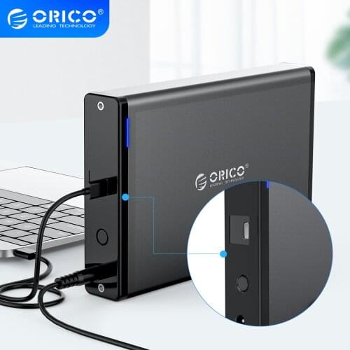 ORICO 7688C3 3.5 HDD Case Type C Hard Drive Enclosure SATA to USB 3.0 External Hard Drive Reader for 2.5/3.5'' HDD Support 16TB