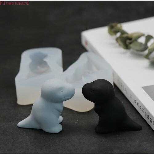 Small Dinosaur Silicone Mold 2D Diffuser Stone Aromatherapy Plaster Mold Handmade Soap Mold Fondant Cake Mold Chocolate Mold