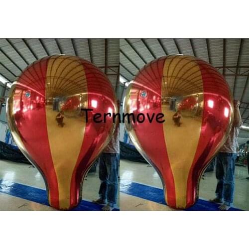 Inflatable mirror hot air balloon Inflatable mascot model replica gold pvc mirror square Ball silver red Water droplets raindrop