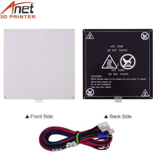 Anet 3D Printer Hot Bed Base Plate Heating Platform Heatbed Aluminum Plate Size 220 * 220 * 3mm with Cable Hot-bed Wire for Anet
