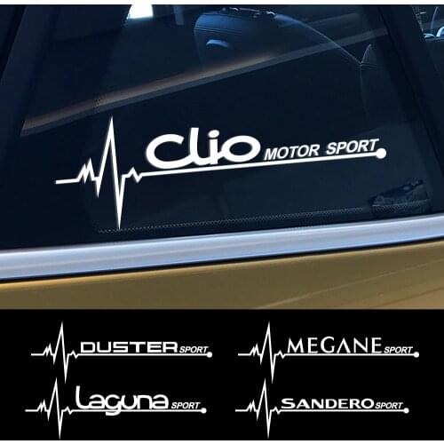 2PCS Car Side Window Stickers For Renault Megane Scenic Dacia Duster Sandero Logan Clio Laguna Captur Fluence Koleos Zoe Kadjar