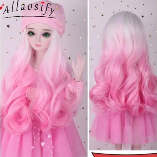 BJD Wig For 1/3 1/4 1/6 High Temperature Fiber Block Long Straight Hair For Dolls Ancient Chinese Style Doll Wig Free Shipping