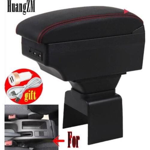 For Peugeot 307 armrest box central Store content box with cup holder ashtray decoration products With USB interfac
