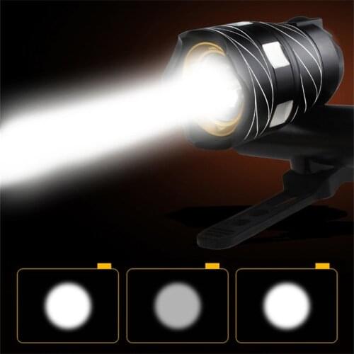 Adjustable USB Rechargeable Bicycle Light Accessories Front Handlebar Cycling LED Lights Battery Flashlight Torch Headlight