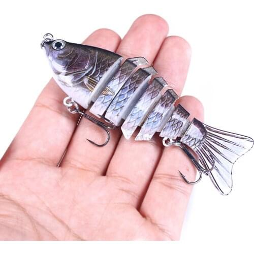 HENGJIA 1PCS Fishing Wobblers Lifelike Fishing Lure 7 Segment Swimbait Crankbait Hard Bait Slow 10cm 15g Isca Artificial Lures