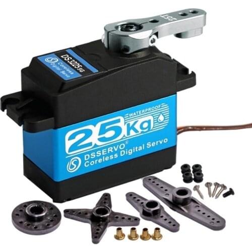 180 270 Degree DS3225 Servo Waterproof High Speed Stainless Steel Gear Coreless 25KG Digital Servo for 1/8 1/10 Scale RC Cars