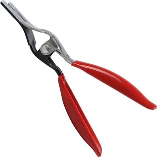 Oil Tube Separating Plier Car Tube Clamp Long Automotive Hose Clamp Pliers Straight Throat Tube Bundle Clamp Removal Tool