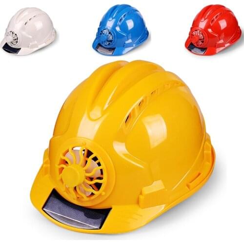 NEW Solar Fan Working Helmet Adjustable Ventilation Sunscreen Construction Engineer Safety Hard Hat For Men Worker Cap