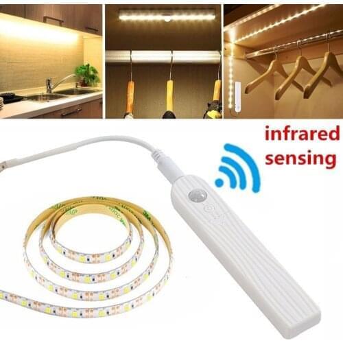 USB led Stripe Light Waterproof Flexible Lamp Tape Motion Sensor Kitchen Closet Cabinet Stair Night Light Led Lamp Strip