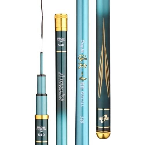 19 Tune Hand Pole 3.6-10m Poewer Crucian Carp Silver Carp Fishing Rod Light High Carbon Taiwan Fish Pole Hard Vara De Pesca