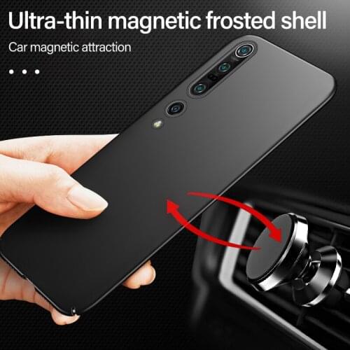 Ultra-thin Magnetic Hard Matte PC Phone Case For Xiaomi Mi 10 9 8 T Lite SE Redmi Note 9 8 7 6 5 Pro Frosted Shockproof Cover
