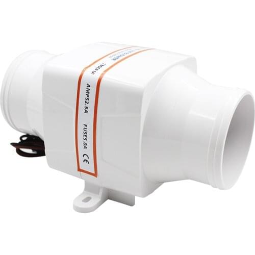 12V 24V DC Fan Straight Barrel Exhaust Fan RV Yacht Battery Ventilation Exhaust Fan Saifulle