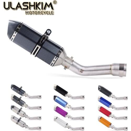 Motorcycle Exhaust Escape Muffler Middle Link Pipe Slip On For YAMAHA FZ1 N F S FAZER FZ1 FZ1N FZ1000 2005 to 2016 Exhaust