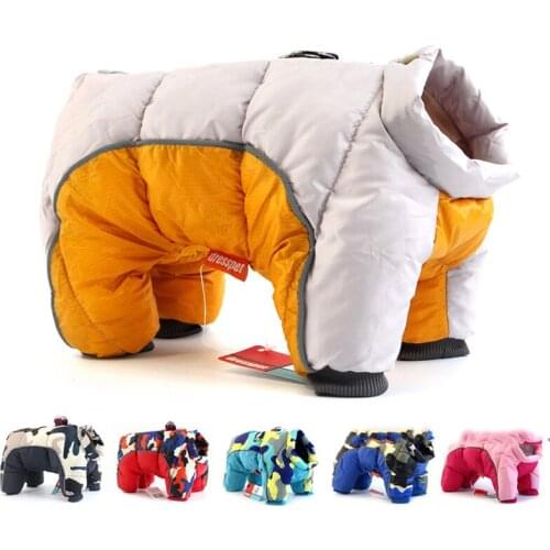 Winter Pet Dog Clothes Super Warm Coat Warm Jacket Heavy Padded Coat Waterproof Puppy Pet Clothes French Bulldog Puppy