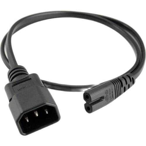 0.3M 1M 2M 2*0.75 mm Square C14-C7 IEC C14 Male to C7 Female Cord AC Power Extension Cable Cord Adapter For PDU Chassis