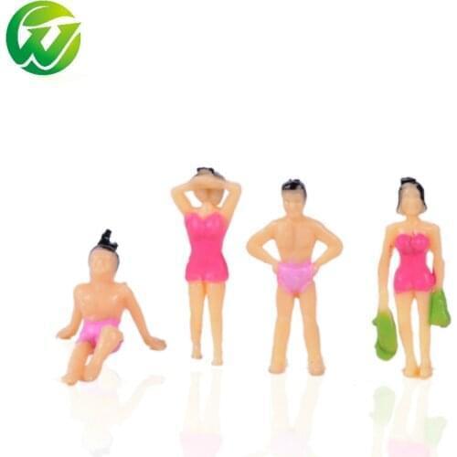 100pcs scale model swimming figures 1/100 height 2cm architectural model people