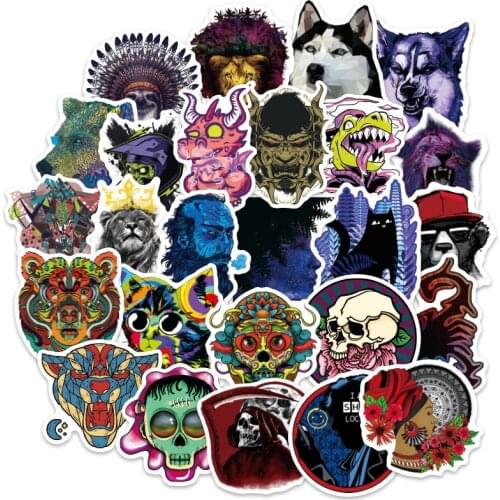 100pcs/set Colorful Classic Graffiti Stickers Unique Skateboard Motorcycle Luggage For Laptop Set Pvc Waterproof trend Sticker