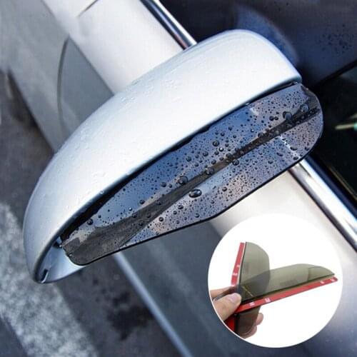 2x Car Rainproof PVC Rearview Mirror Rain Visor PVC Car Back Mirror Eyebrow For Hyundai Solaris i20 ix25 i30 ix35 i40 SantaFe