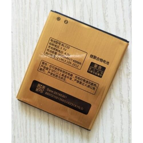 2PCS/LOT 2018 GOLD 3000mAh BL 210 BL210 Battery for Lenovo A536 A606 S820 S820E A750E A770E A656 A766 A658T S650 Phone battery