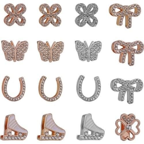 2Pcs/Lot New Design Beautiful butterfly Charm Slide Beads Fit 10mm Stainless Steel Mesh Bracelets For Women Fashion Jewelry Gift