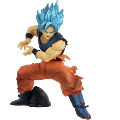 20th Anniversary Dragon Ball Super Saiyan God Qualified Son Goku Action Humanoid Model Toy Decoration Childrens Gift Collection