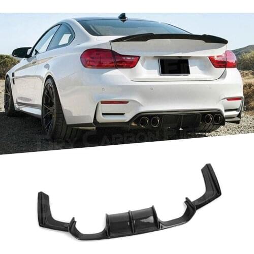 3 PCS Carbon Fiber Rear Diffuser Lip Splitters for BMW 3 Serises F80 M3 4 Series F82 F83 M4 2014-2017 V Style Bumper Guard