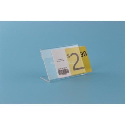 4*6CM 30 pcs Small mini L label holder acrylic label price display frame stand name card display stand table price tag holder