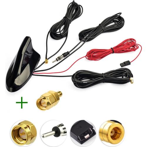 Superbat Car Roof Top Shark Fin Vehicle GPS Navigation System DAB Digital Radio Tuner DAB+ Receiver Car Stereo FM/AM Radio Ampli