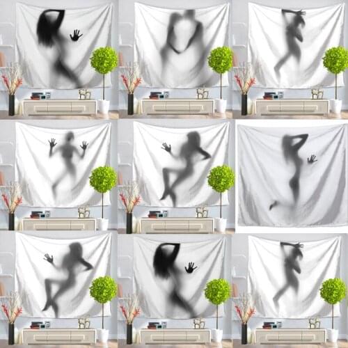 Black and White Series Printed Mandala Tapestry Bath Wall Hanging Wall Decoration Hippie Tapestry Beach Throw Towel Yoga Mat