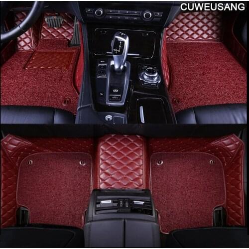 CUWEUSANG Car Floor Mats for Mitsubishi outlander pajero grandis ASX pajero sport lancer galant Lancer-ex foot MATS