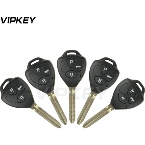 Remotekey 5pcs 3 button TOY43 blade HYQ12BBY G chip 314.4mhz 434mhzRemote car key for Toyota Camry Corolla 2009 2010 2011 2012