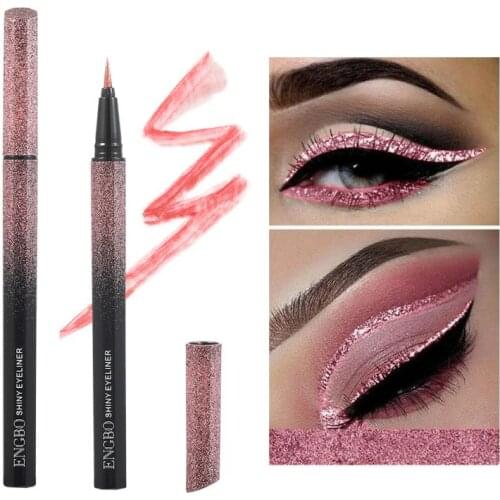 ENGBO Pearlescent Shimmer Eyeliner Pencil Liquid Eyeliner Pen Color Non-smudge Waterproof Quick Dry Natural Eye Makeup TSLM2