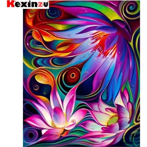Kexinzu 5d Full DIY Square Diamond Painting Cross Stitch Flower 3d Round Embroidery Mosaic Resin Home Decor Gifts k597