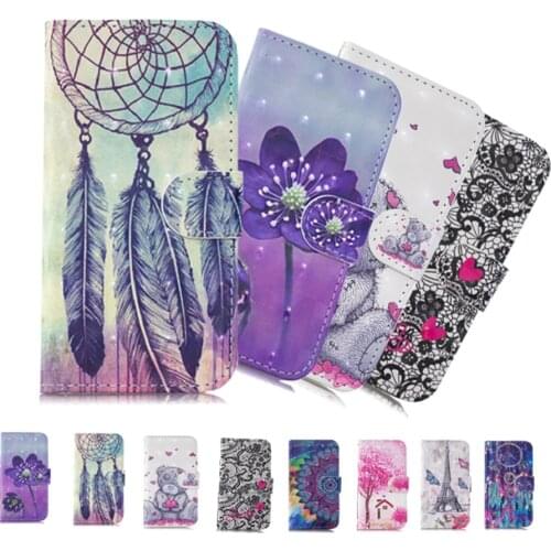 Painted Flip Leather Case for OPPO A53 A33 A32 Wallet Bag with Card Pocket Stand Book Cover Full Protection Fashion Coque Etui