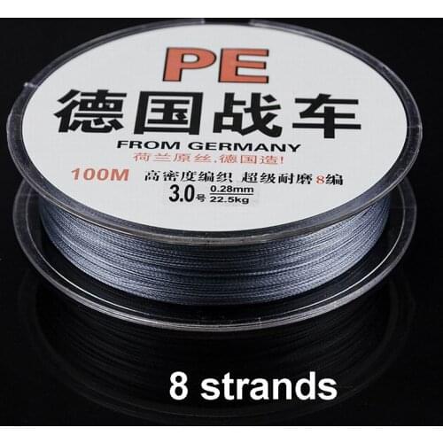 100 Meters Different Sizes or Strands Braided PE Line Wire Strong Wear Bite Fishing Thread, 16 Strands in Another Item