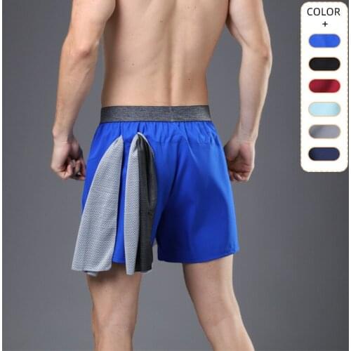 Mens Summer Cool Fitness Shorts Fast Dry Breathable Three Point Fitness Basketball Sport Running Training Shorts