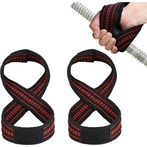 Figure 8 Weight Lifting Straps DeadLift Wrist Strap for Pull-ups Horizontal Bar Powerlifting Gym Fitness Bodybuilding Equipment