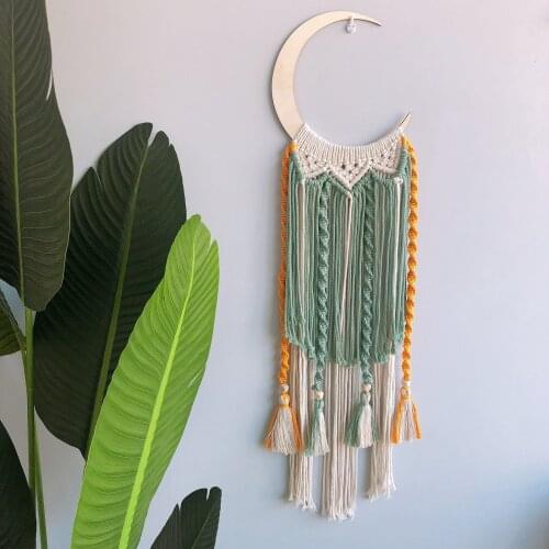 Hand-woven Pendant Macrame Wall Hanging Art Woven Tapestry Bohemian Crafts Decoration Gorgeous Tapestry For Home Bedroom