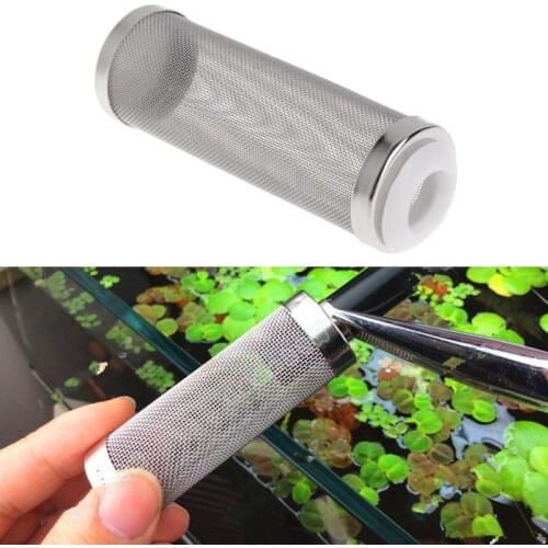 Stainless Steel Aquarium Filter Entry Net Shrimp Cylinder Fish Tank Inflow Inlet Dropship New