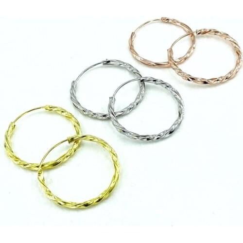 Trend Auger Sterling Sports Color Color Silver Ring Earrings