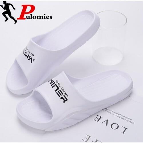 PULOMIES Summer Men Women Slippers Casual Home Loafers Outdoor Quick Dry Massage Hole Clogs Couple Garden Shoes Beach Sandals